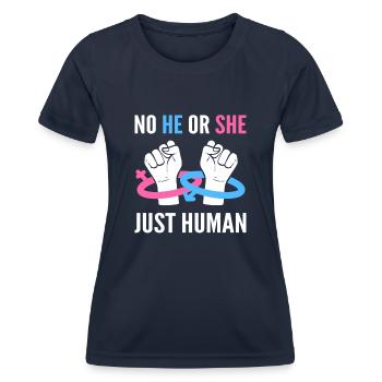 Geschlechtergleichheit Verteidiger - Frauen Funktions-T-Shirt - Navy - Vorne - AI Model Female 172 light (172cm)
