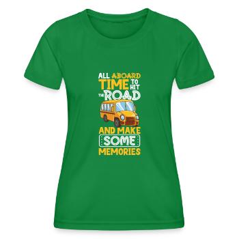 Funny School Bus Driver Appreciation anniversary - Frauen Funktions-T-Shirt - Kelly Green - Vorne - AI Model Female 172 dark (172cm)