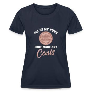 Collection de pièces de monnaie amusante pour les collectionneurs de pièces de monnaie et - T-shirt sport Femme - bleu marine - Devant - AI Model Female 172 light (172cm)