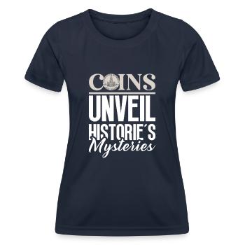 Collection de pièces de monnaie amusante pour les collectionneurs de pièces de monnaie et - T-shirt sport Femme - bleu marine - Devant - AI Model Female 172 light (172cm)