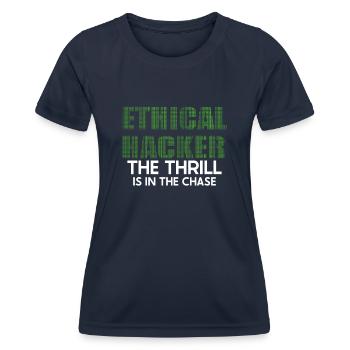 Ethical Hacking Analyst Ethical Cyber Security - Women's Functional T-Shirt - navy - Front - AI Model Female 172 light (172cm)
