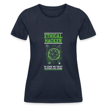Ethical Hacking Analyst Ethical Cyber Security - Women's Functional T-Shirt - navy - Front - AI Model Female 172 light (172cm)