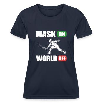 Fechten Kampfsport Schwertkämpfer - Frauen Funktions-T-Shirt - Navy - Vorne - AI Model Female 172 light (172cm)