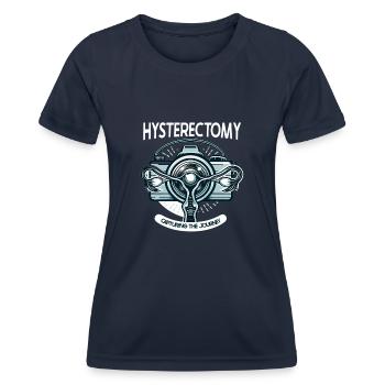Hystérectomie pour restaurer la - T-shirt sport Femme - bleu marine - Devant - AI Model Female 172 light (172cm)