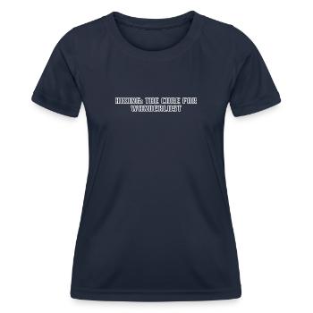 Wandern - Hiking: the cure for wanderlust - Women's Functional T-Shirt - navy - Front - AI Model Female 172 light (172cm)