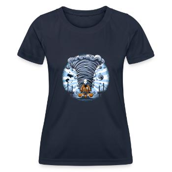 Meteorology children's tornado storm, The storm fan - Women's Functional T-Shirt - navy - Front - AI Model Female 172 light (172cm)