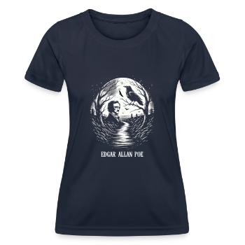 Fan d’Edgar Allan Poe, Littérature classique, - T-shirt sport Femme - bleu marine - Devant - AI Model Female 172 light (172cm)