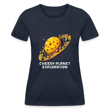 Zone extraterrestre extraterrestre 51 Ufo Space Geek - T-shirt sport Femme - bleu marine - Devant - AI Model Female 172 light (172cm)