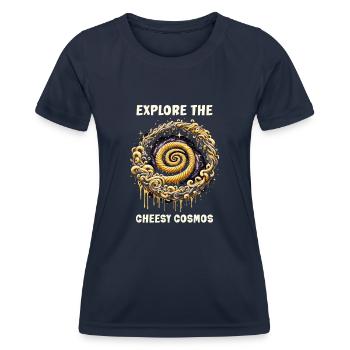 Zone extraterrestre extraterrestre 51 Ufo Space Geek - T-shirt sport Femme - bleu marine - Devant - AI Model Female 172 light (172cm)