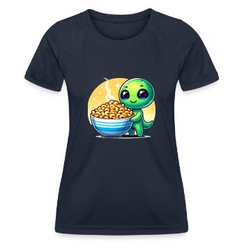Zone extraterrestre extraterrestre 51 Ufo Space Geek - T-shirt sport Femme - bleu marine - Devant - AI Model Female 172 light (172cm)