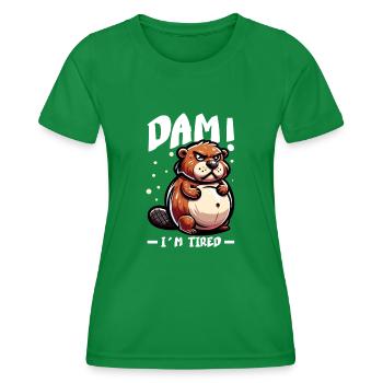 Pregnancy Announcement "Maternity Expectant - Women's Functional T-Shirt - kelly green - Front - AI Model Female 172 dark (172cm)