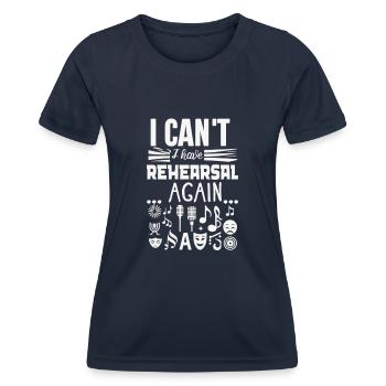 Chanteur de théâtre musical de Broadway - T-shirt sport Femme - bleu marine - Devant - AI Model Female 172 light (172cm)