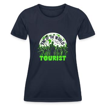 Horrorfilm-fan Zombie-horror Klassischer - Frauen Funktions-T-Shirt - Navy - Vorne - AI Model Female 172 light (172cm)