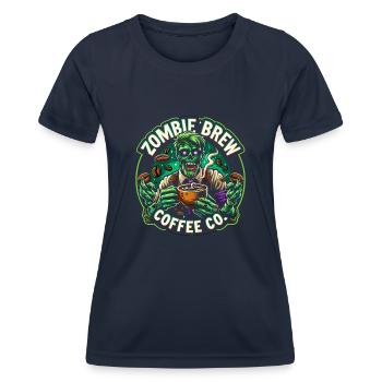 Horrorfilm-fan Zombie-horror Klassischer - Frauen Funktions-T-Shirt - Navy - Vorne - AI Model Female 172 light (172cm)