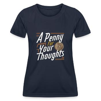 Collection de pièces de monnaie amusante pour les collectionneurs de pièces de monnaie et - T-shirt sport Femme - bleu marine - Devant - AI Model Female 172 light (172cm)