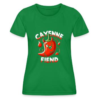 Amateurs de cuisine épicée, Chili Peppers Chef - T-shirt sport Femme - vert - Devant - AI Model Female 172 dark (172cm)