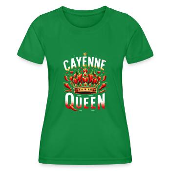 Amateurs de cuisine épicée, Chili Peppers Chef - T-shirt sport Femme - vert - Devant - AI Model Female 172 dark (172cm)