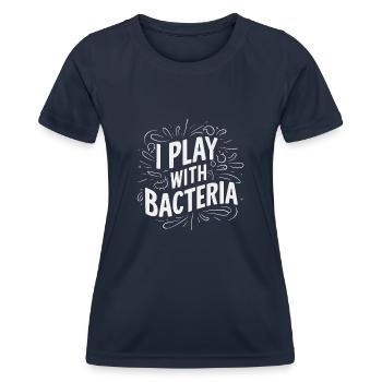 Microbiologist Microbiology Lab Staph Biology - Frauen Funktions-T-Shirt - Navy - Vorne - AI Model Female 172 light (172cm)