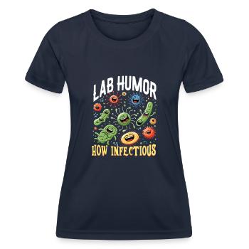 Microbiologist Microbiology Lab Staph Biology - Frauen Funktions-T-Shirt - Navy - Vorne - AI Model Female 172 light (172cm)