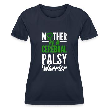 Zerebralparese-Krieger Physiotherapeut - Frauen Funktions-T-Shirt - Navy - Vorne - AI Model Female 172 light (172cm)