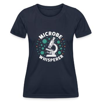 Microbiologist Microbiology Lab Staph Biology - Frauen Funktions-T-Shirt - Navy - Vorne - AI Model Female 172 light (172cm)