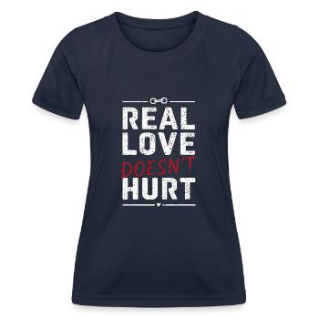 Sensibilisation à la violence conjugale - T-shirt sport Femme - bleu marine - Devant - AI Model Female 172 light (172cm)