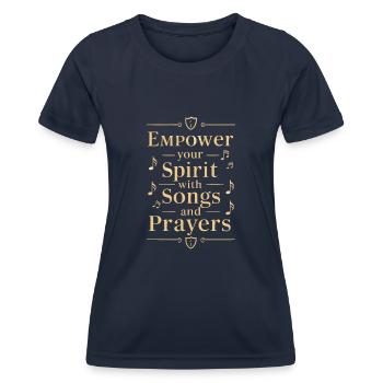 Musique chorale Chant religieux Musique confessionnelle - T-shirt sport Femme - bleu marine - Devant - AI Model Female 172 light (172cm)