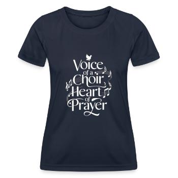 Musique chorale Chant religieux Musique confessionnelle - T-shirt sport Femme - bleu marine - Devant - AI Model Female 172 light (172cm)