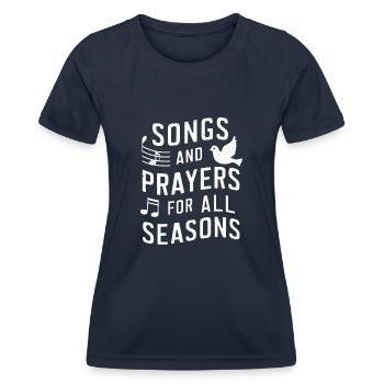 Musique chorale Chant religieux Musique confessionnelle - T-shirt sport Femme - bleu marine - Devant - AI Model Female 172 light (172cm)