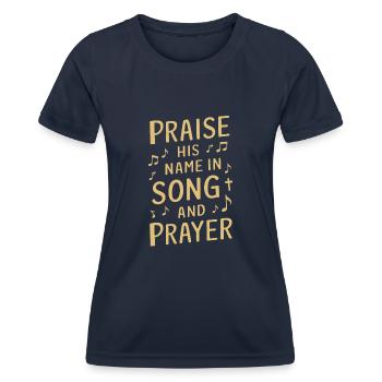 Musique chorale Chant religieux Musique confessionnelle - T-shirt sport Femme - bleu marine - Devant - AI Model Female 172 light (172cm)