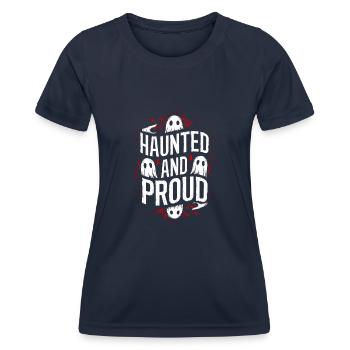 Ghost Bait Halloween Parapsychology Paranormal - Women's Functional T-Shirt - navy - Front - AI Model Female 172 light (172cm)