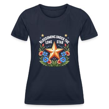 Texas Wildflowers Season Fields Flowers Texas - Women's Functional T-Shirt - navy - Front - AI Model Female 172 light (172cm)
