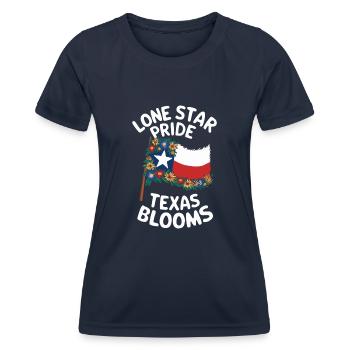 Texas Wildflowers Season Fields Flowers Texas - Women's Functional T-Shirt - navy - Front - AI Model Female 172 light (172cm)