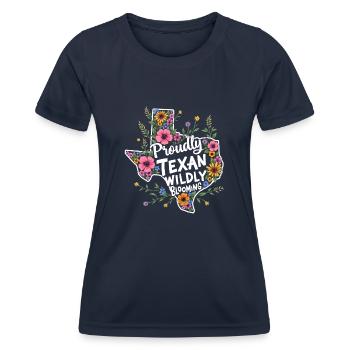 Texas Wildflowers Season Fields Flowers Texas - Women's Functional T-Shirt - navy - Front - AI Model Female 172 light (172cm)