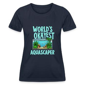Aquascaping Enthusiast Underwater Gardening - Frauen Funktions-T-Shirt - Navy - Vorne - AI Model Female 172 light (172cm)