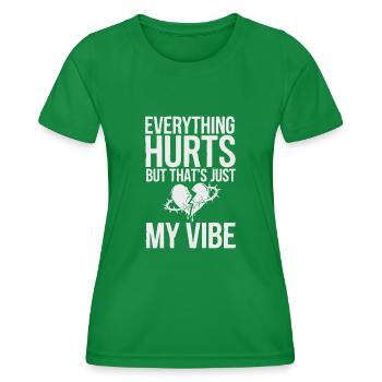 Introversion Style alternatif Émotionnel - T-shirt sport Femme - vert - Devant - AI Model Female 172 dark (172cm)