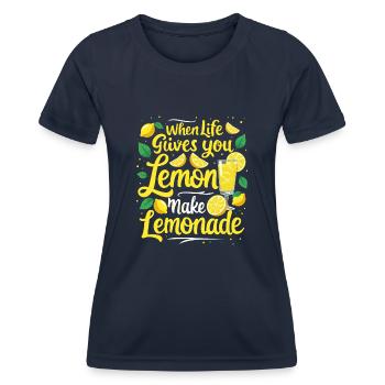 Refreshing Lemonade Vibes: Perfect for Lemonade - Women's Functional T-Shirt - navy - Front - AI Model Female 172 light (172cm)