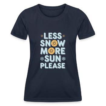 Hiver--froid-plaintes - T-shirt sport Femme - bleu marine - Devant - AI Model Female 172 light (172cm)