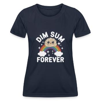 Dim-sum lovers of Chinese cuisine and dumplings - Women's Functional T-Shirt - navy - Front - AI Model Female 172 light (172cm)
