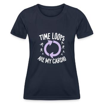 Zeitreise-enthusiast, Der Sich Für - Frauen Funktions-T-Shirt - Navy - Vorne - AI Model Female 172 light (172cm)