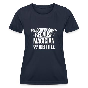 Science médicale pour l’endocrinologie - T-shirt sport Femme - bleu marine - Devant - AI Model Female 172 light (172cm)