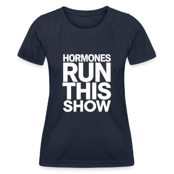 Science médicale pour l’endocrinologie - T-shirt sport Femme - bleu marine - Devant - AI Model Female 172 light (172cm)