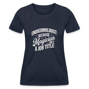 Science médicale pour l’endocrinologie - T-shirt sport Femme - bleu marine - Devant - AI Model Female 172 light (172cm)