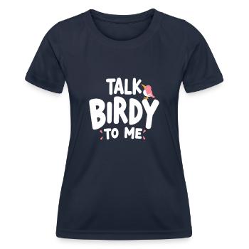 Ornithologue Ornithologue Vavian Enthusiast - T-shirt sport Femme - bleu marine - Devant - AI Model Female 172 light (172cm)