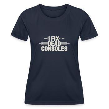 Réparation de jeux rétro Console vintage - T-shirt sport Femme - bleu marine - Devant - AI Model Female 172 light (172cm)