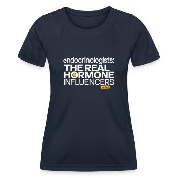 Science médicale pour l’endocrinologie - T-shirt sport Femme - bleu marine - Devant - AI Model Female 172 light (172cm)