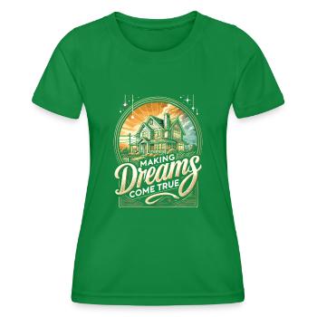 Träume wahr werden lassen - Frauen Funktions-T-Shirt - Kelly Green - Vorne - AI Model Female 172 dark (172cm)