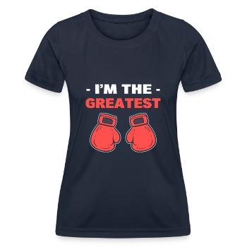 I'm The Greatest Professioneller Boxer - Frauen Funktions-T-Shirt - Navy - Vorne - AI Model Female 172 light (172cm)