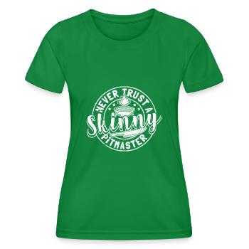 Traue niemals einem mageren Grillmeister - Frauen Funktions-T-Shirt - Kelly Green - Vorne - AI Model Female 172 dark (172cm)