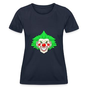 Gruseliger Clown Entertainer - Frauen Funktions-T-Shirt - Navy - Vorne - AI Model Female 172 light (172cm)